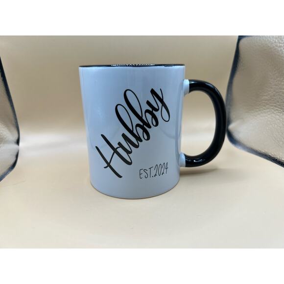 NIB MR AND MRS EST 2024 coffee mugs for wedding or anniversary gift keepsake - Picture 5 of 10